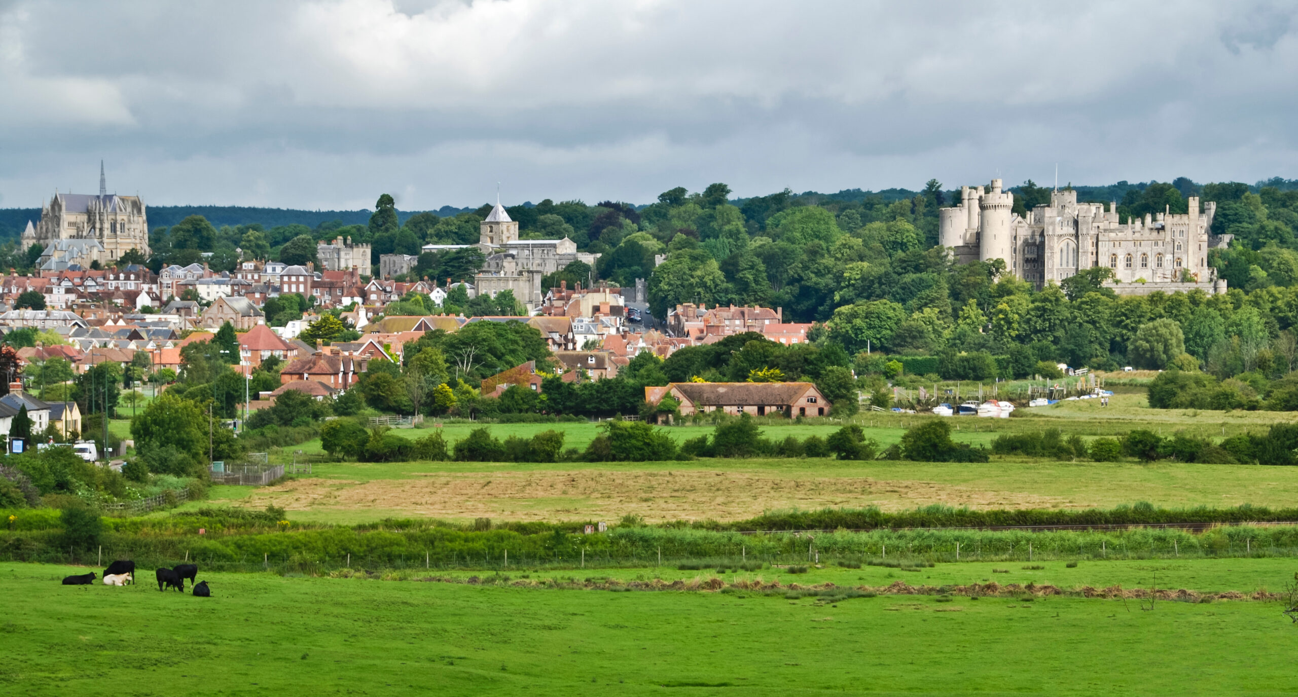 Beautiful historical town of Arundel in West Sussex, Great Britain
