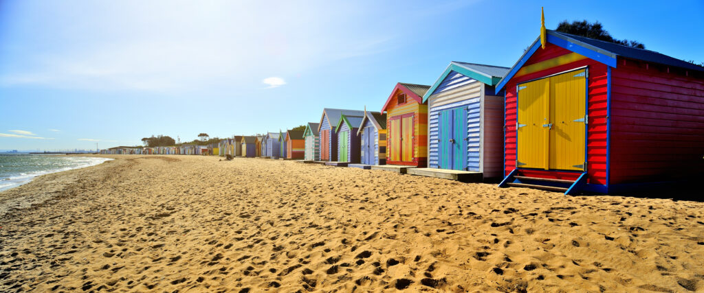 Beach Boxes on Brighton Beach where we provide PAT Testing