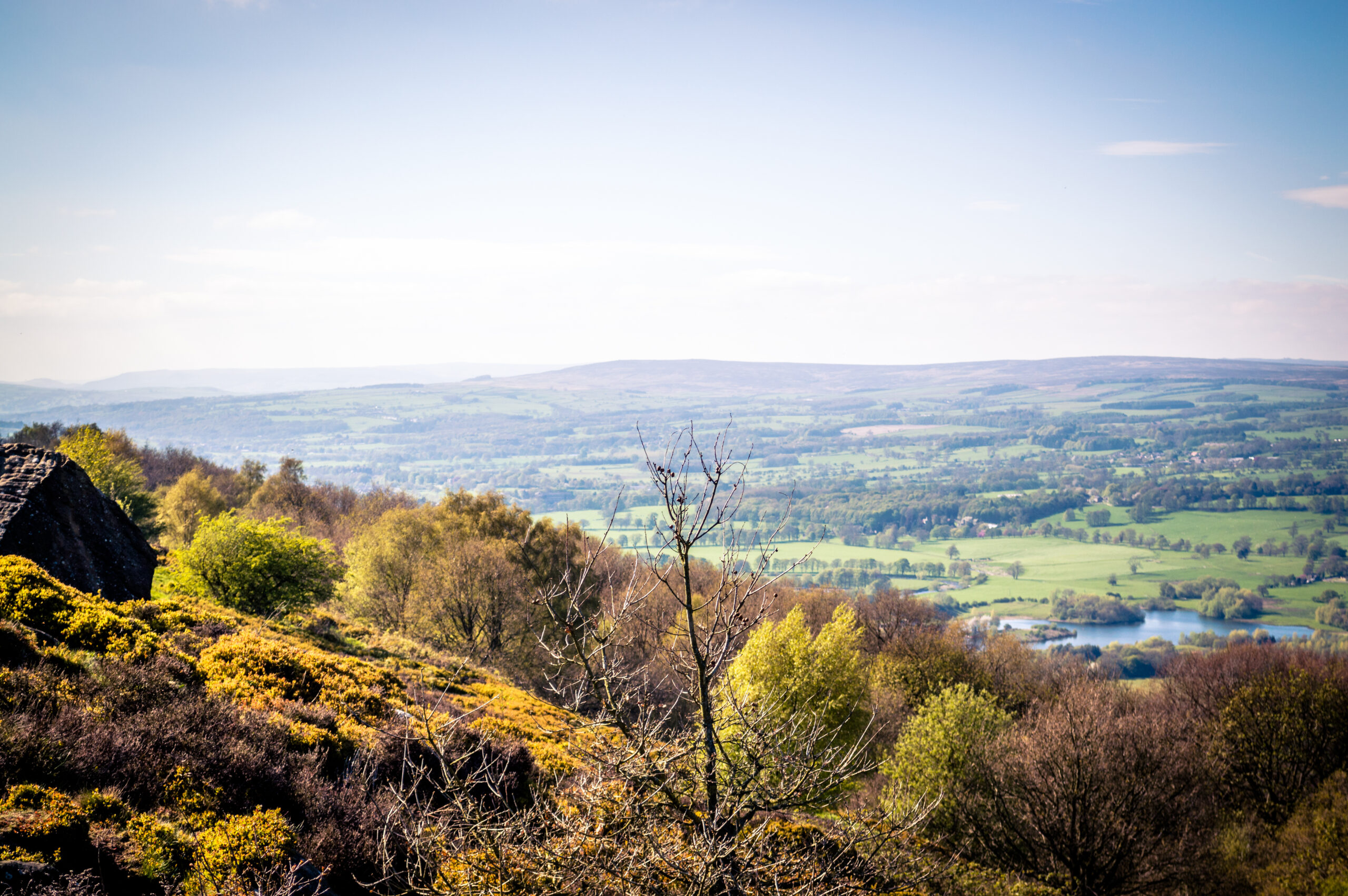 Views from the top of the Otley Chevin, Yorkshire.