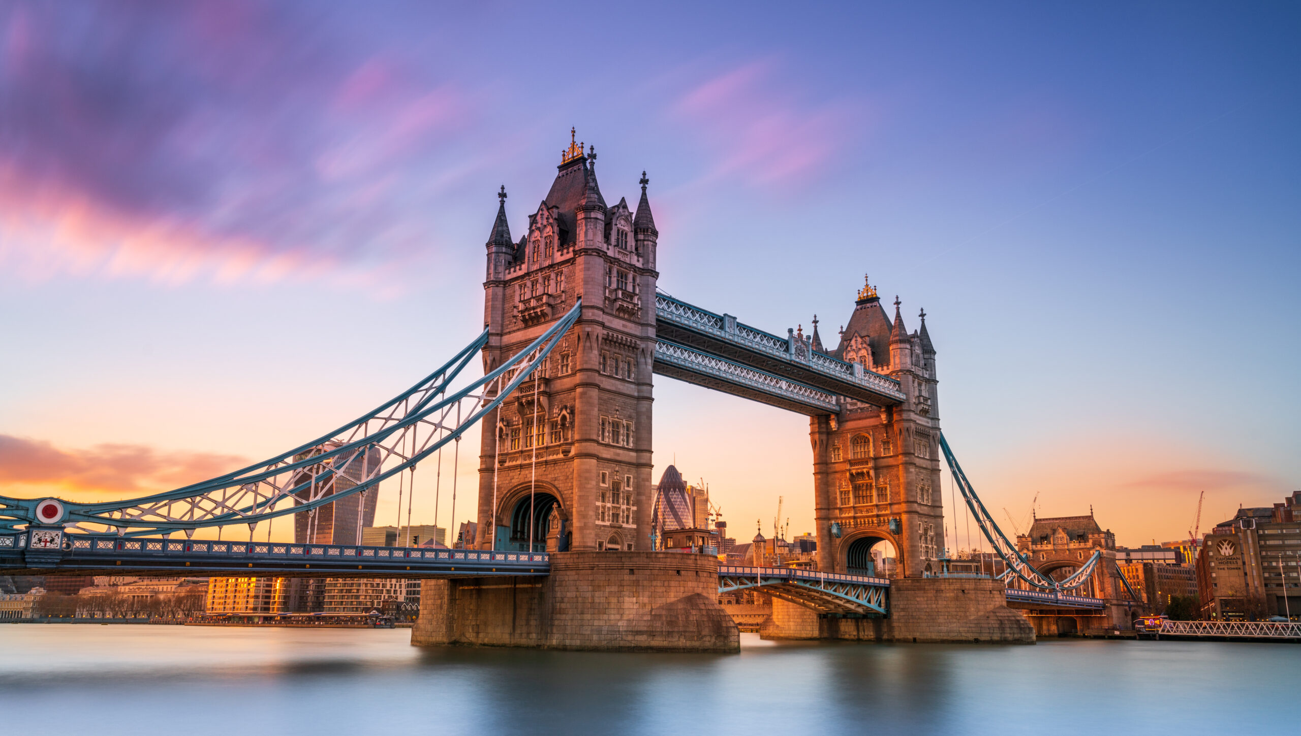 tower bridge in london at sunset London UK March